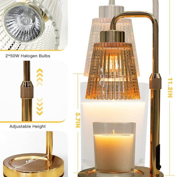 Candle Warmer Lamp with Timer Dimmable, Birthday Gifts for Women Mom, House Warm - Picture 2 of 6